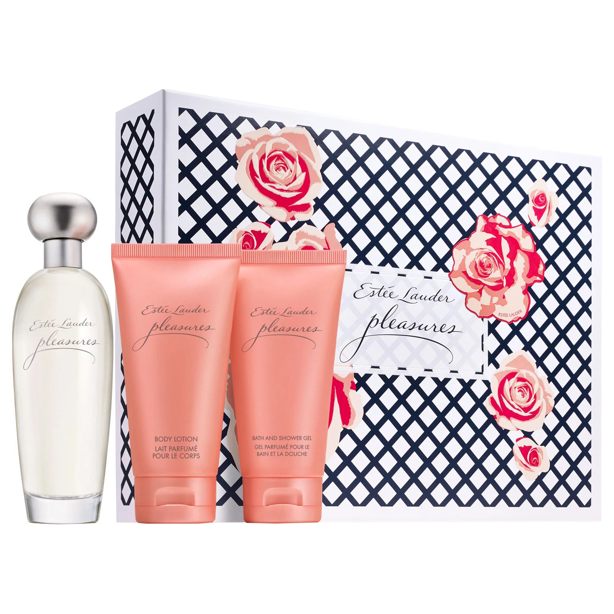 Pleasures Ultimate Collection Edp 100 ml + Lotion pour le corps 75 ml + Bain 8 Gel douche 75 ml